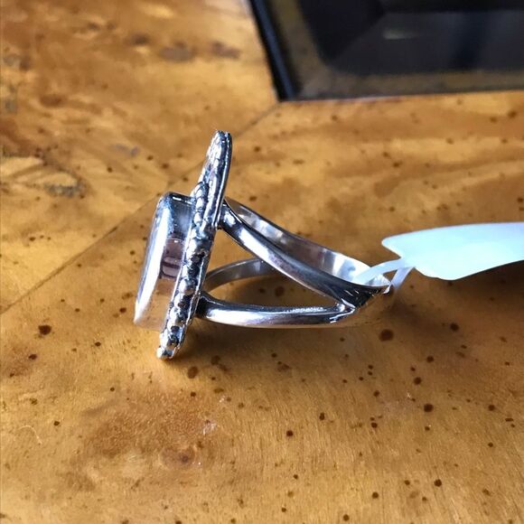 Natural Rainbow Moonstone Sterling Silver Ring Size 6 - Picture 3 of 10